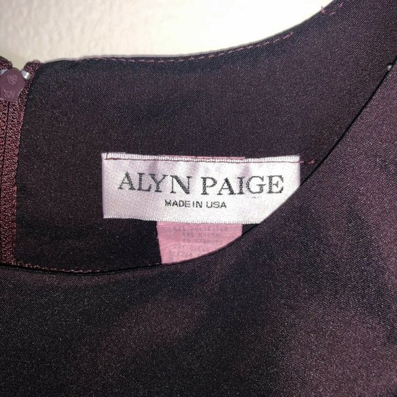 Alyn Paige Burgundy Iridescent Stretch Sheath Mini Dress Size 10 Sleeveless - Picture 9 of 10